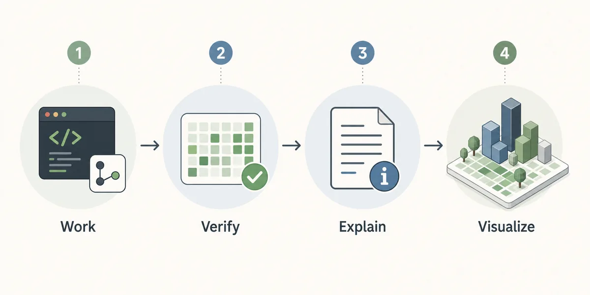 Workflow for healthy GitHub contribution graph gaming from work to visualization